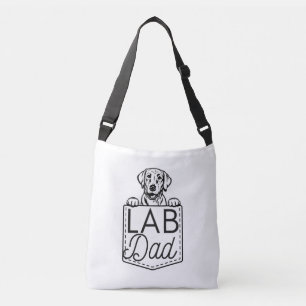“Lab Dad” Peek-a-Boo Cross-Body Tote Bag