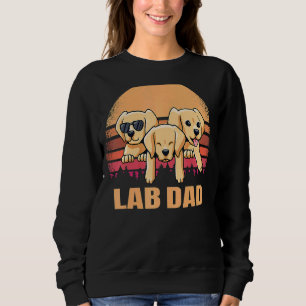 Lab Dad Yellow Labrador Retriever Vintage Dog Retr Sweatshirt
