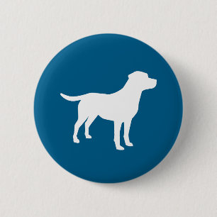 Lab Dog Puppy Baby Shower Silhouette 6 Cm Round Badge
