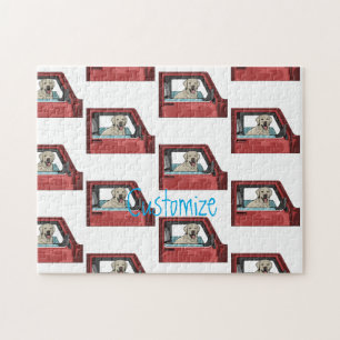 Lab Dog Riding Shotgun Thunder_Cove Jigsaw Puzzle