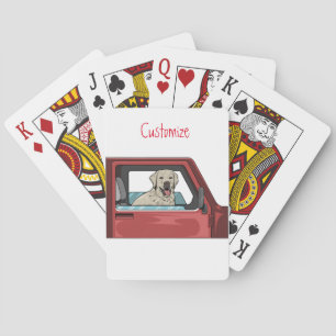 Lab Dog Riding Shotgun Thunder_Cove Playing Cards