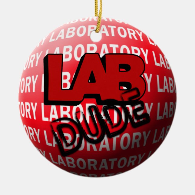LAB DUDE SPHERE CHRISTMAS ORNAMENT (Front)