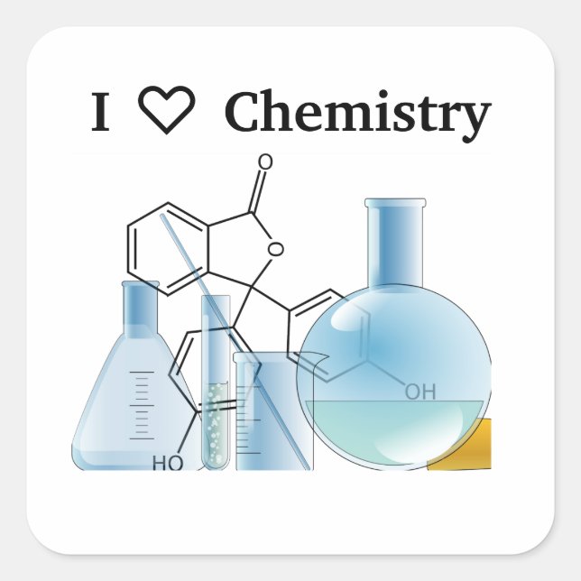 Lab Equipment Chemistry Square Sticker (Front)