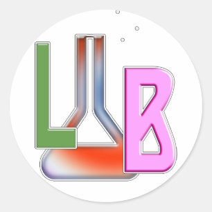 LAB FLASK LOGO LABORATORY CLASSIC ROUND STICKER