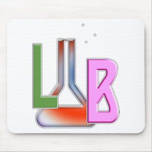 LAB FLASK LOGO LABORATORY MOUSE PAD