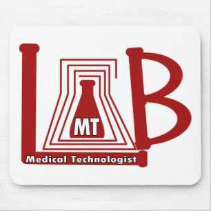 LAB FLASK LOGO MT - MEDICAL TECHNOLOGIST MOUSE PAD
