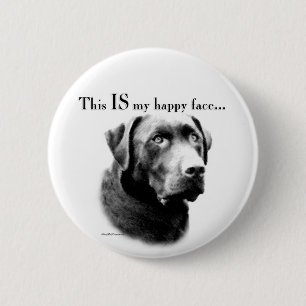 Lab Happy Face 6 Cm Round Badge