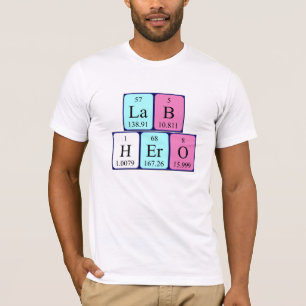 Lab Hero periodic table name shirt