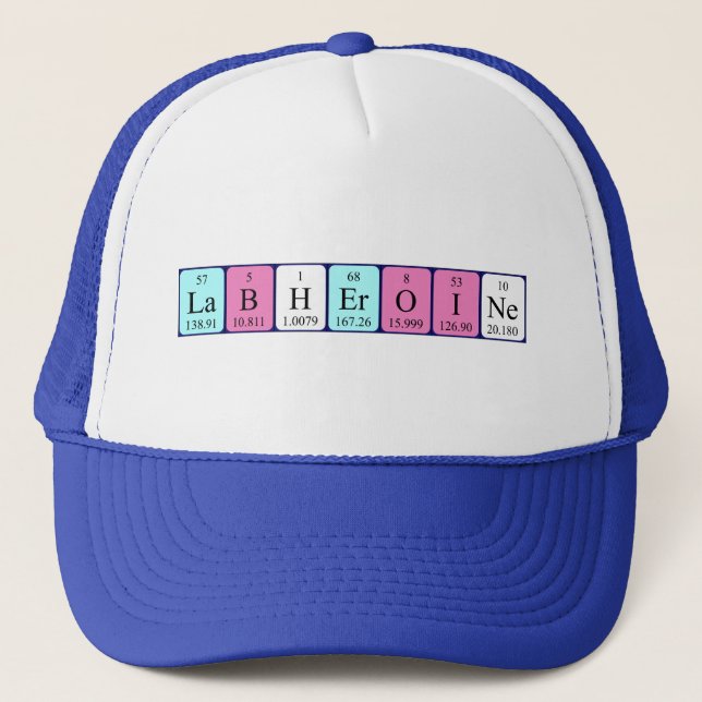 Lab Heroine periodic table name hat (Front)