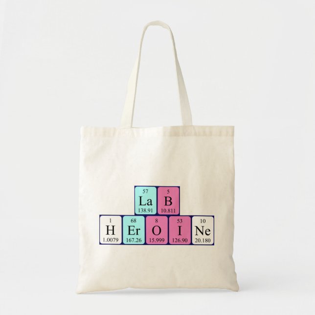 Lab Heroine periodic table name tote bag (Front)