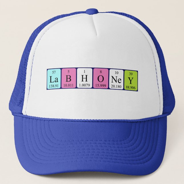 Lab Honey periodic table name hat (Front)