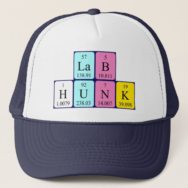 Lab Hunk periodic table name hat (Front)