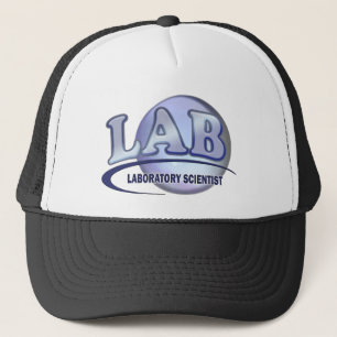 LAB - LABORATORY SCIENTIST! Fun Blue LOGO Trucker Hat