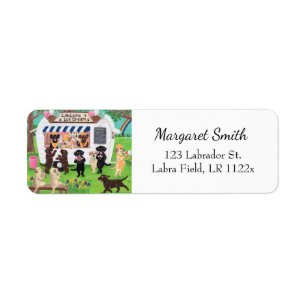 Lab Licks Ice Cream Labradors Return Address Return Address Label
