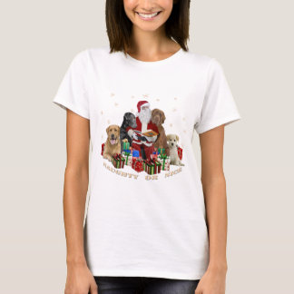 Lab Looks Through Santa's Book Apparel T-Shirt
