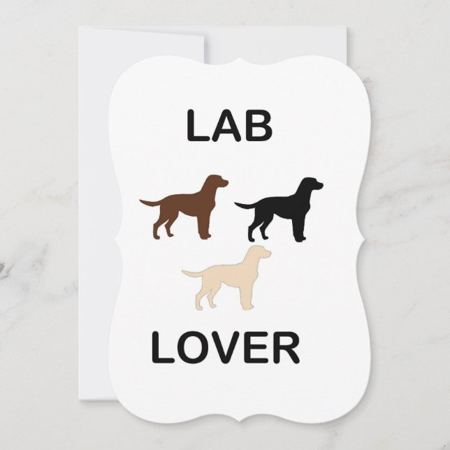 Lab Lover all colours silhouettes Card (Front)