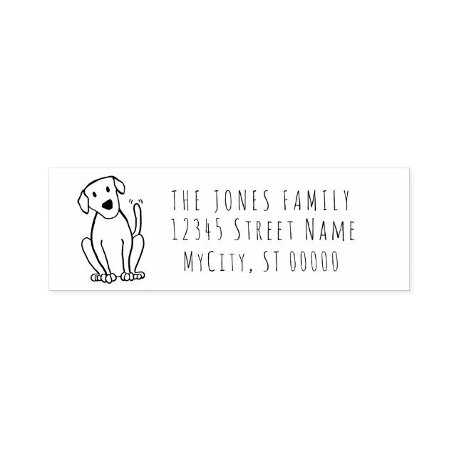 Lab Lover Dog Return Address Stamp (Design)