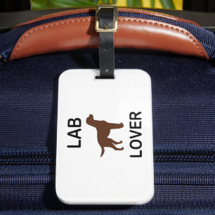 lab lover luggage tag