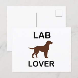 lab lover postcard