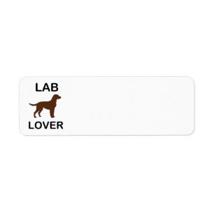 lab lover return address label
