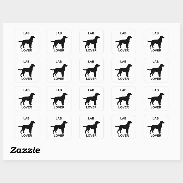 lab lover square sticker (Sheet)