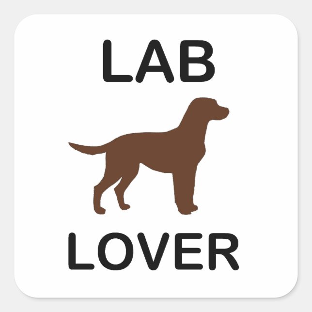 lab lover square sticker (Front)