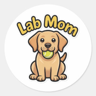 Lab Mom Labrador Retriever Cute Puppy Sticker Labr