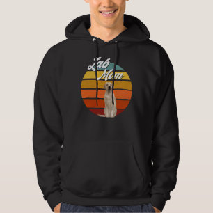 Lab Mom Yellow Labrador Retriever Retro Trendy Cut Hoodie