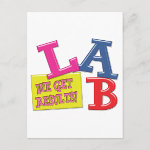 LAB MOTTO LABORATORY WE GET RESULTS! POSTCARD