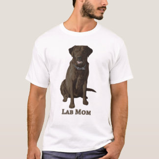Lab Mum Chocolate Brown Labrador Retriever Dog Lov T-Shirt
