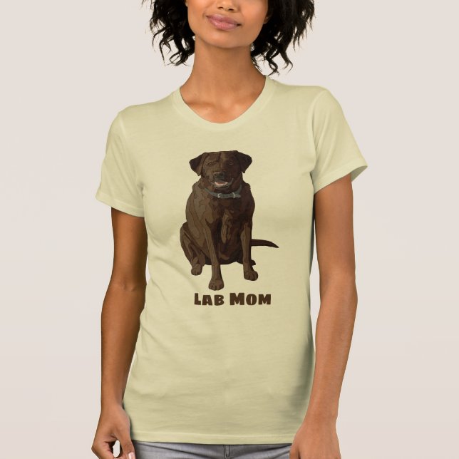 Lab Mum Chocolate Labrador Retriever T-Shirt (Front)