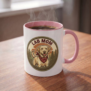 Lab Mum Coffee Mug   Labrador Mum Gift   Vintage