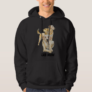 Lab Mum Labrador Retriever Dog Silhouette Hoodie