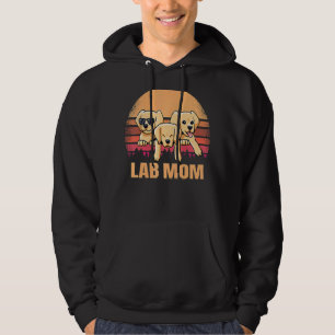 Lab Mum Yellow Labrador Retriever Vintage Dog Retr Hoodie