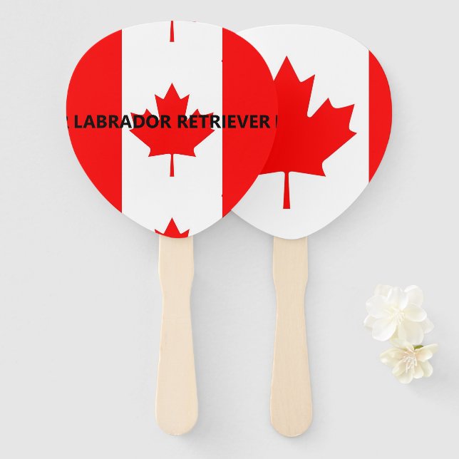 lab name Canadian-Flag Hand Fan (Front and Back)