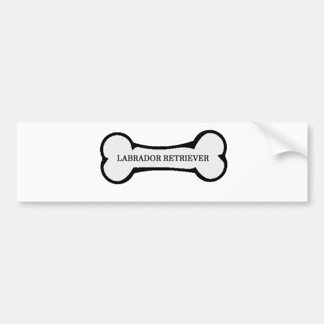 lab name on bone bumper sticker (Front)
