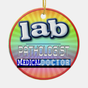 LAB PATHOLOGIST LOGO CERAMIC ORNAMENT