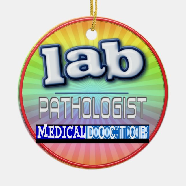 LAB PATHOLOGIST LOGO CERAMIC ORNAMENT (Front)