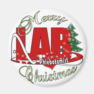 LAB PHLEBOTOMIST CHRISTMAS MAGNET
