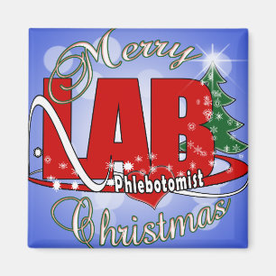 LAB PHLEBOTOMIST CHRISTMAS MAGNET