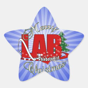 LAB PHLEBOTOMIST CHRISTMAS STAR STICKER