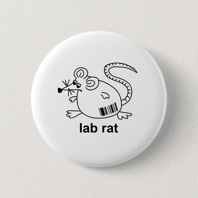 Lab Rat 6 Cm Round Badge (Front)
