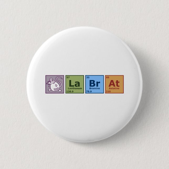 Lab Rat 6 Cm Round Badge (Front)