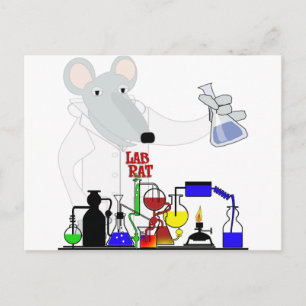 LAB RAT CHEMISTRY POSTCARD