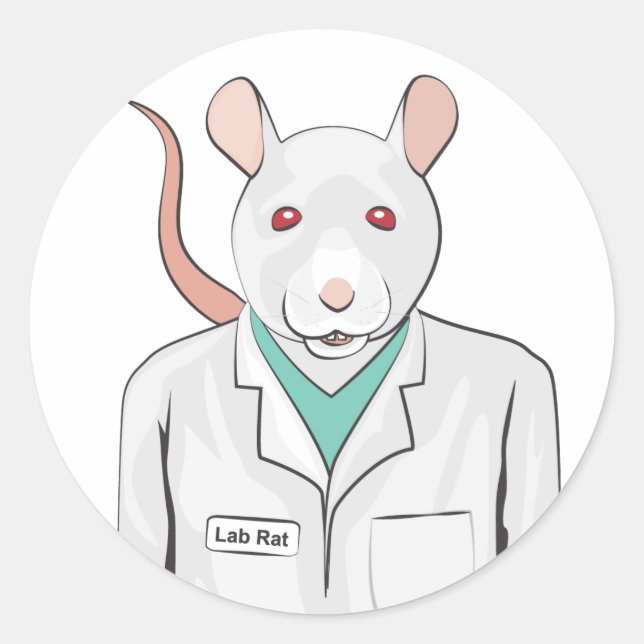 Lab Rat Classic Round Sticker (Front)