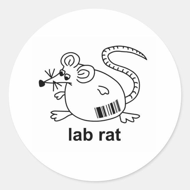 Lab Rat Classic Round Sticker (Front)