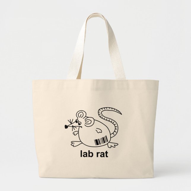 Lab Rat Large Tote Bag (Front)