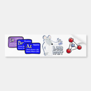 LAB RAT PERIODIC TABLE BUMPER STICKE BUMPER STICKER