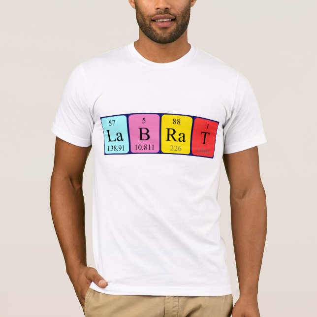 Lab Rat periodic table name shirt (Front)