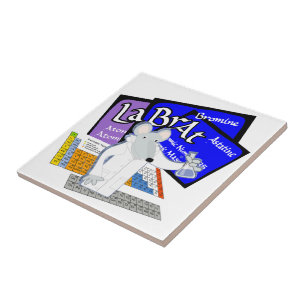 LAB RAT SCIENTIST LABORATORY PERIODIC TABLE CERAMIC TILE